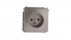 Simon Basic Gniazdo pojedyncze z/u 16A IP20 stal inox BMGZ1.01/21